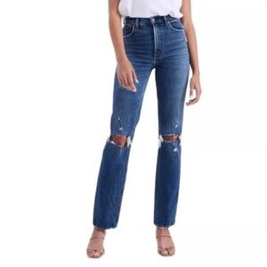 A&F 90s Straight Ultra High Denim Jeans